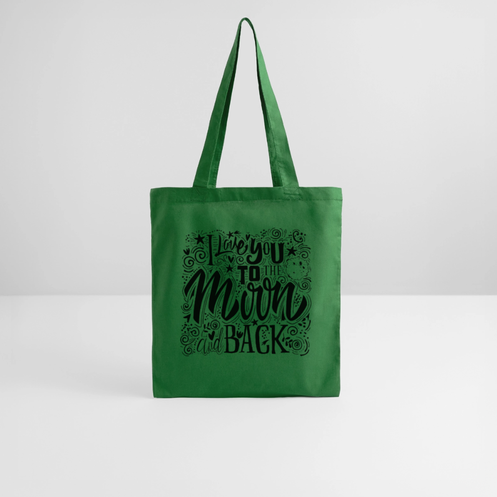 Tote Bag  I love you to moon and back Shaanti noir - Lusoquot - vert sapin