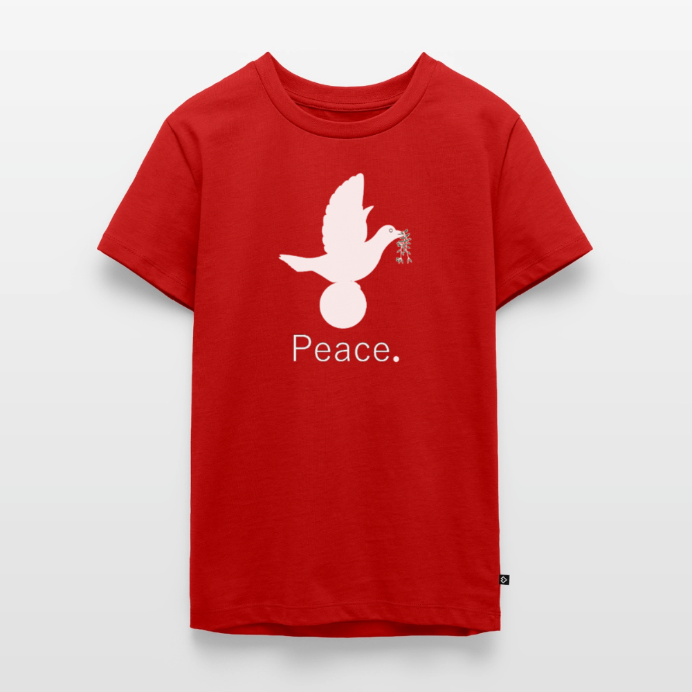 T-shirt Premium Ado Peace blanc Lusoquot - rouge
