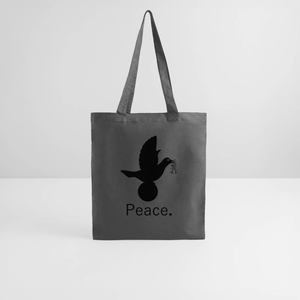 Tote Bag I love you to moon and back Peace noir - Lusoquot - gris graphite