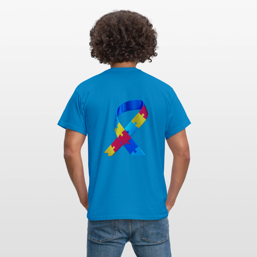 T-shirt Homme -journeemondiale trisomie 21 mars- Peace jaune - bleu royal