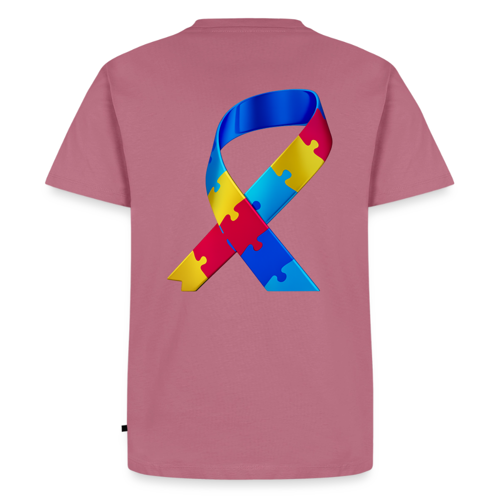 T-shirt Premium Homme trisomie 21  Paix jaune - Lusoquot - mauve