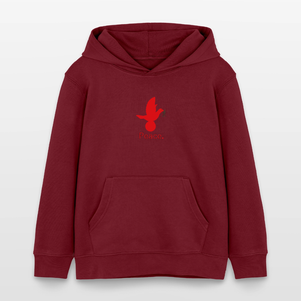 Sweat à capuche bio Mini Cruiser Stanley/Stella Enfant_peacerouge - bordeaux