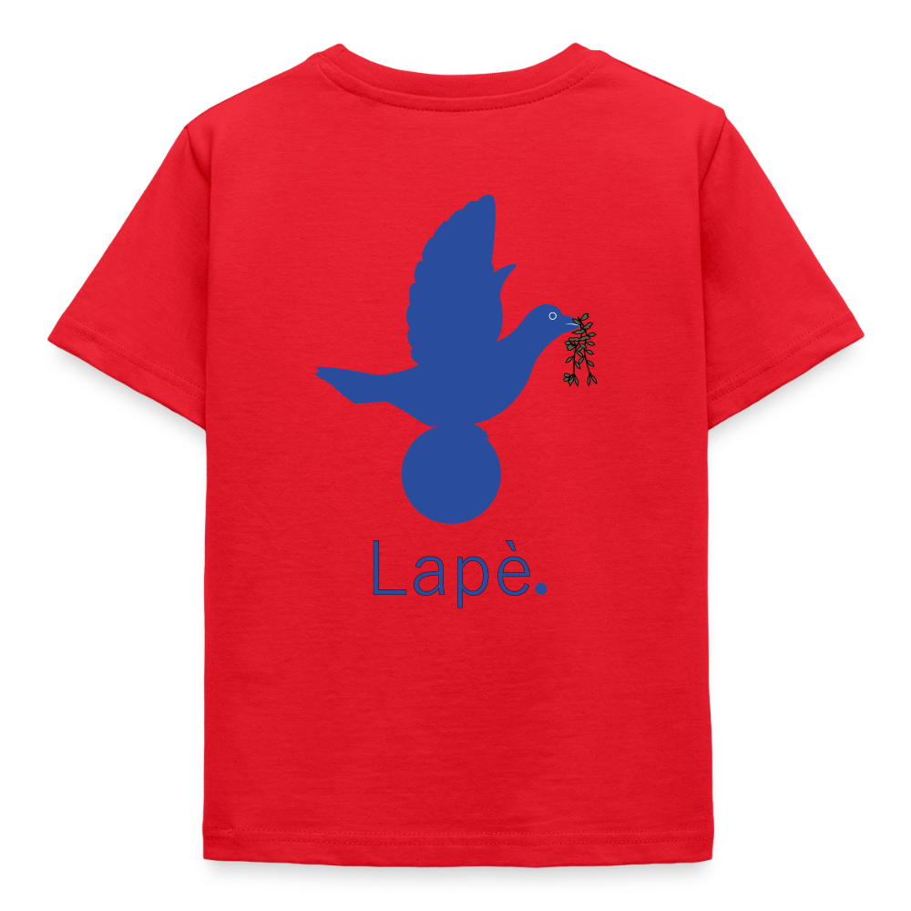 T-shirt Enfant anniversaire 2 ans Lapè bleu - Lusoquot - rouge