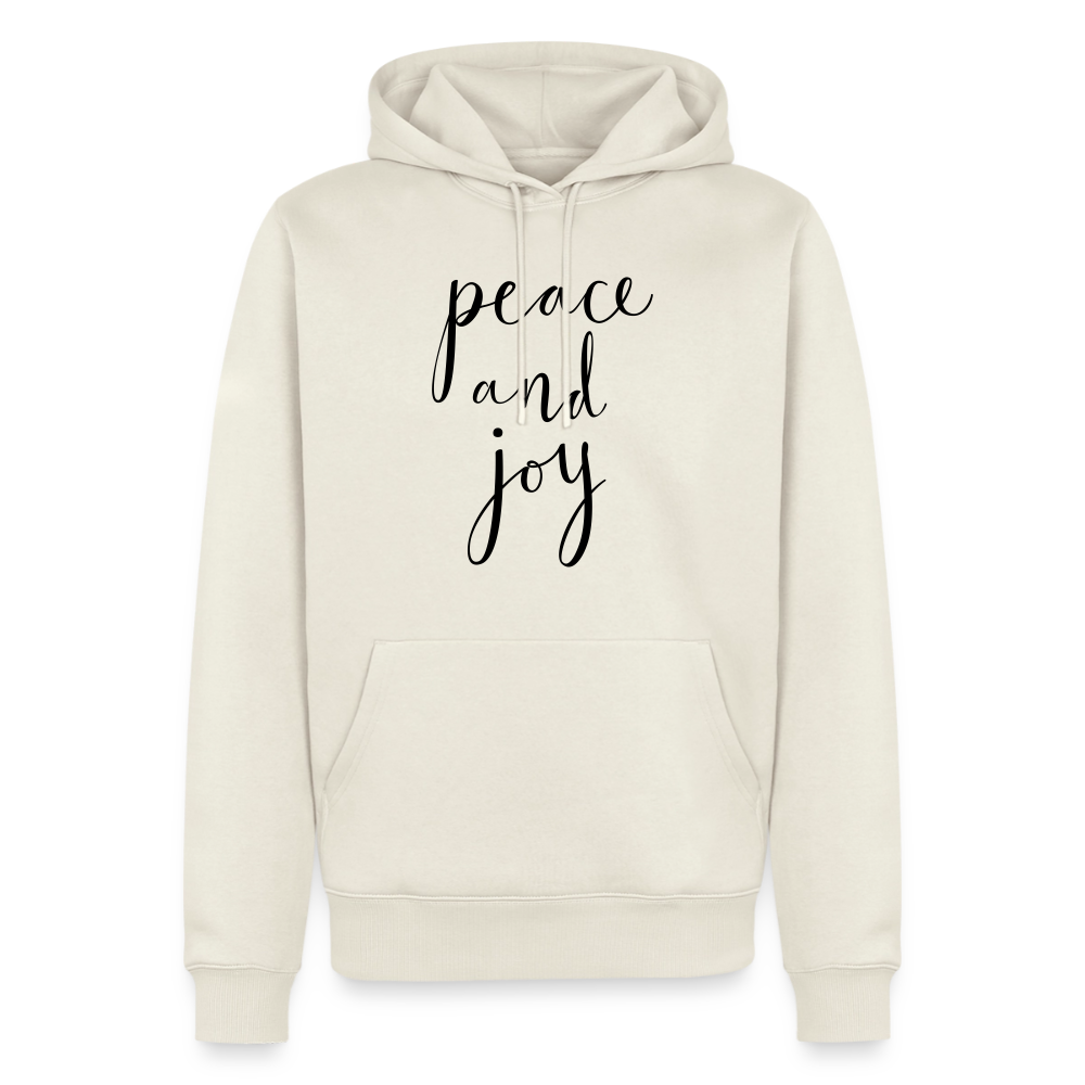 Sweat-shirt à capuche Premium pour hommes Peace and joy Peace noir - Lusoquot - blanc cassé