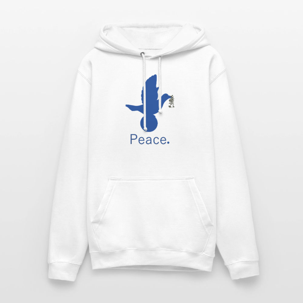 Sweat-shirt à capuche unisexe Peace bleu - blanc