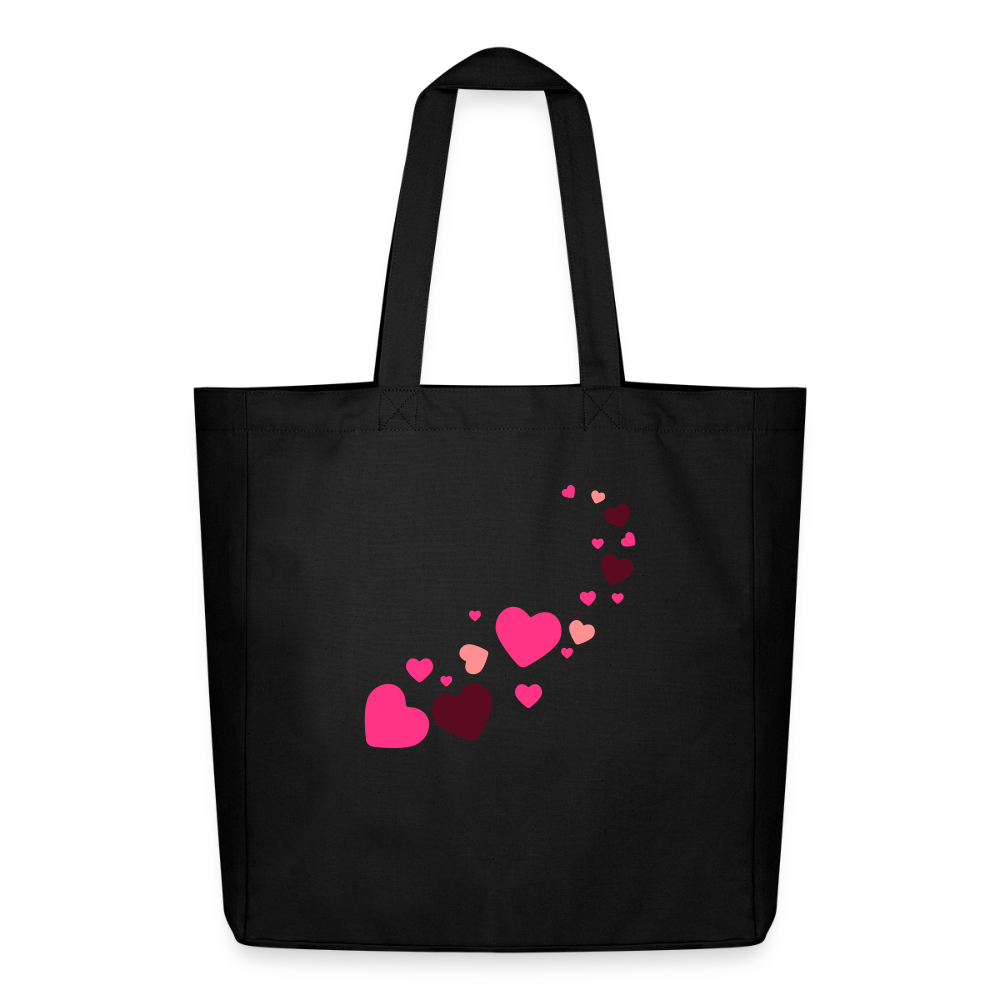 Tote bag Stanley/Stella Midweight recyclé Coeur Peace rose - Lusoquot - noir