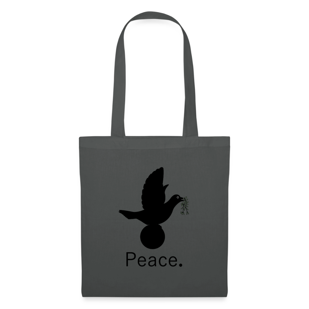 Tote Bag I love you to moon and back Peace noir - Lusoquot - gris graphite