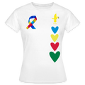 T-shirt Femme-journeemondiale trisomie 21 Peace jaune - blanc