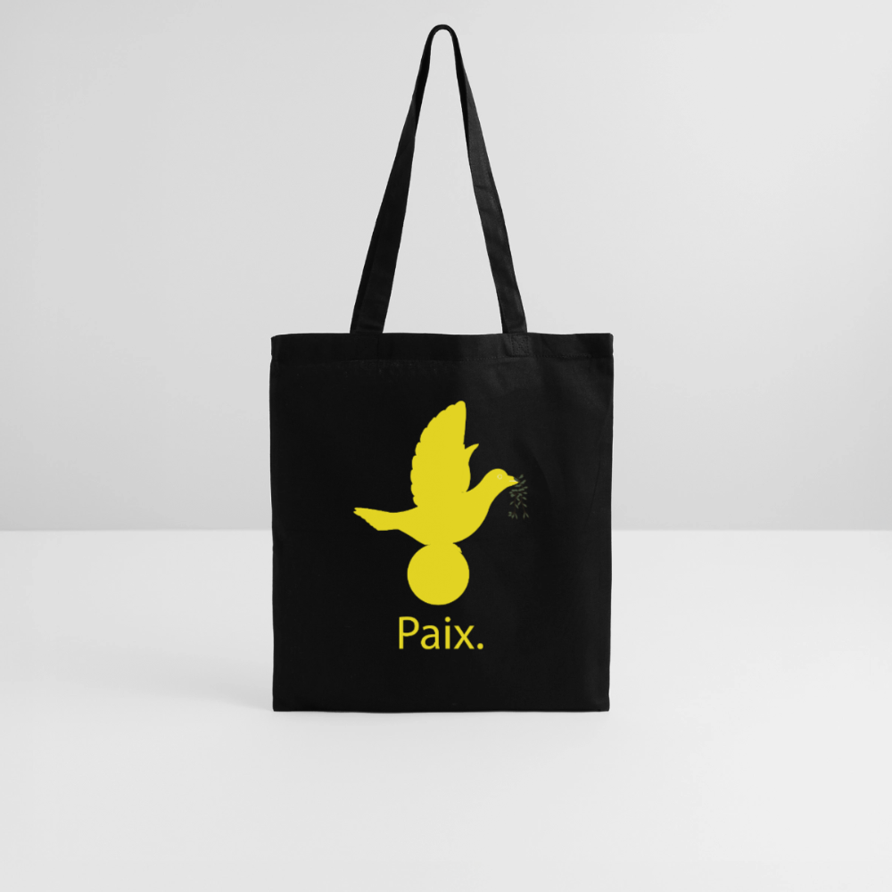 Tote Bag Paix jaune - Lusoquot - noir