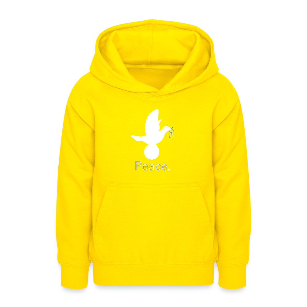 Sweat à capuche Ado_peaceblanc - jaune