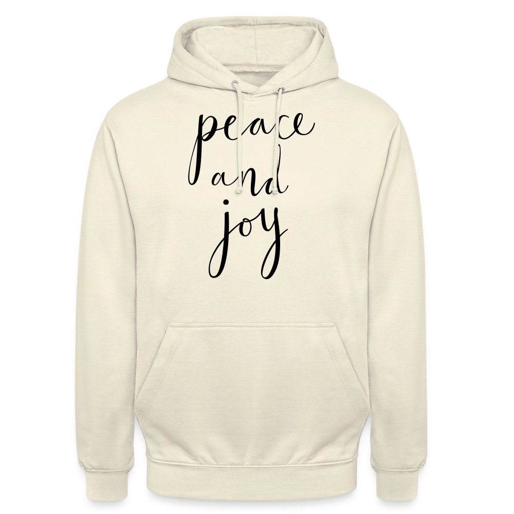 Sweat-shirt à capuche unisexe_peace_noir_peaceandjoy - vanille