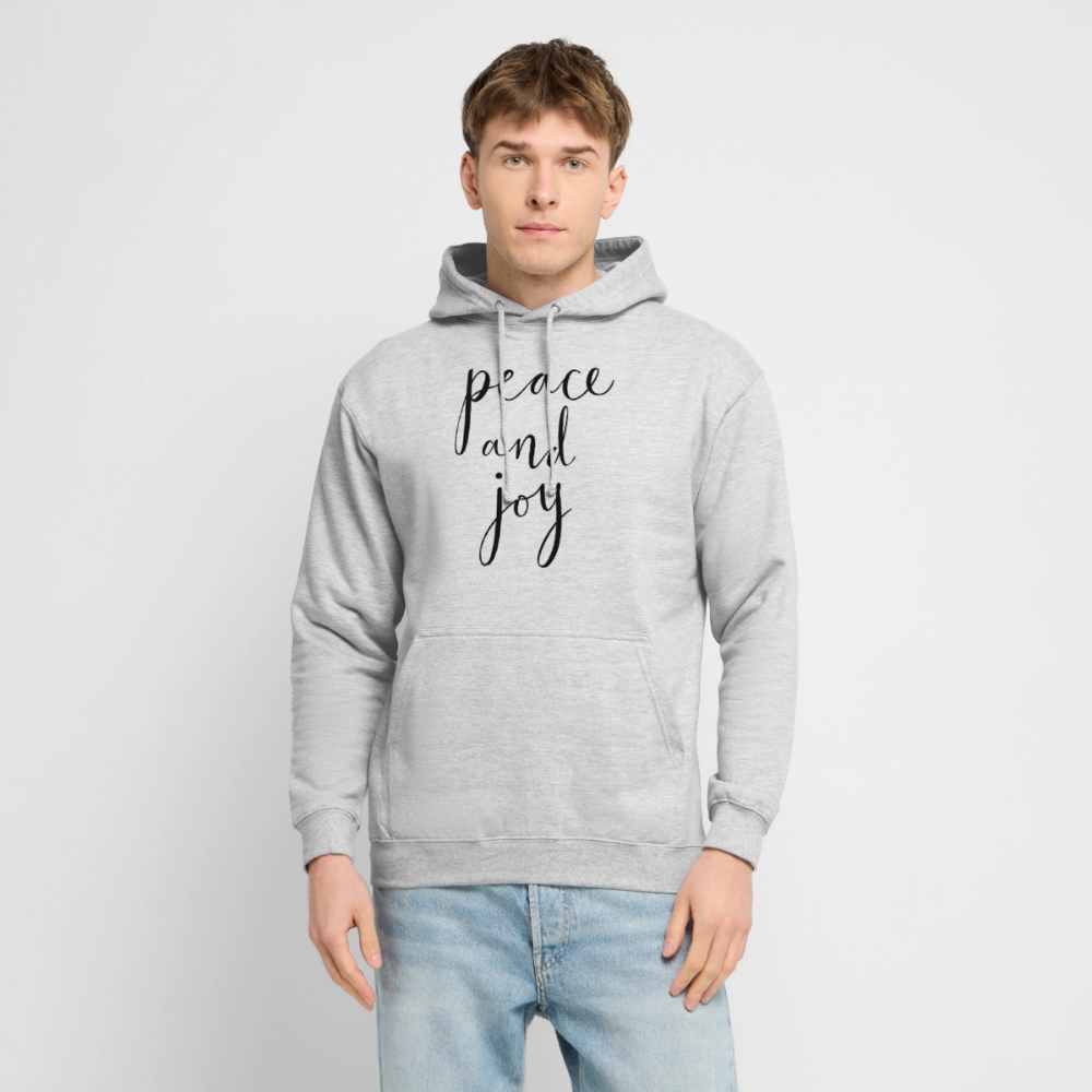 Sweat-shirt à capuche unisexe_peace_noir_peaceandjoy - gris clair chiné
