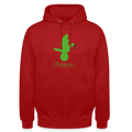Sweat-shirt à capuche unisexe Peace vert Lusoquot - rouge