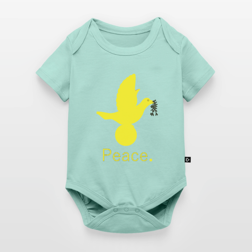 Body Bébé bio manches courtes_peacejaune - menthe 