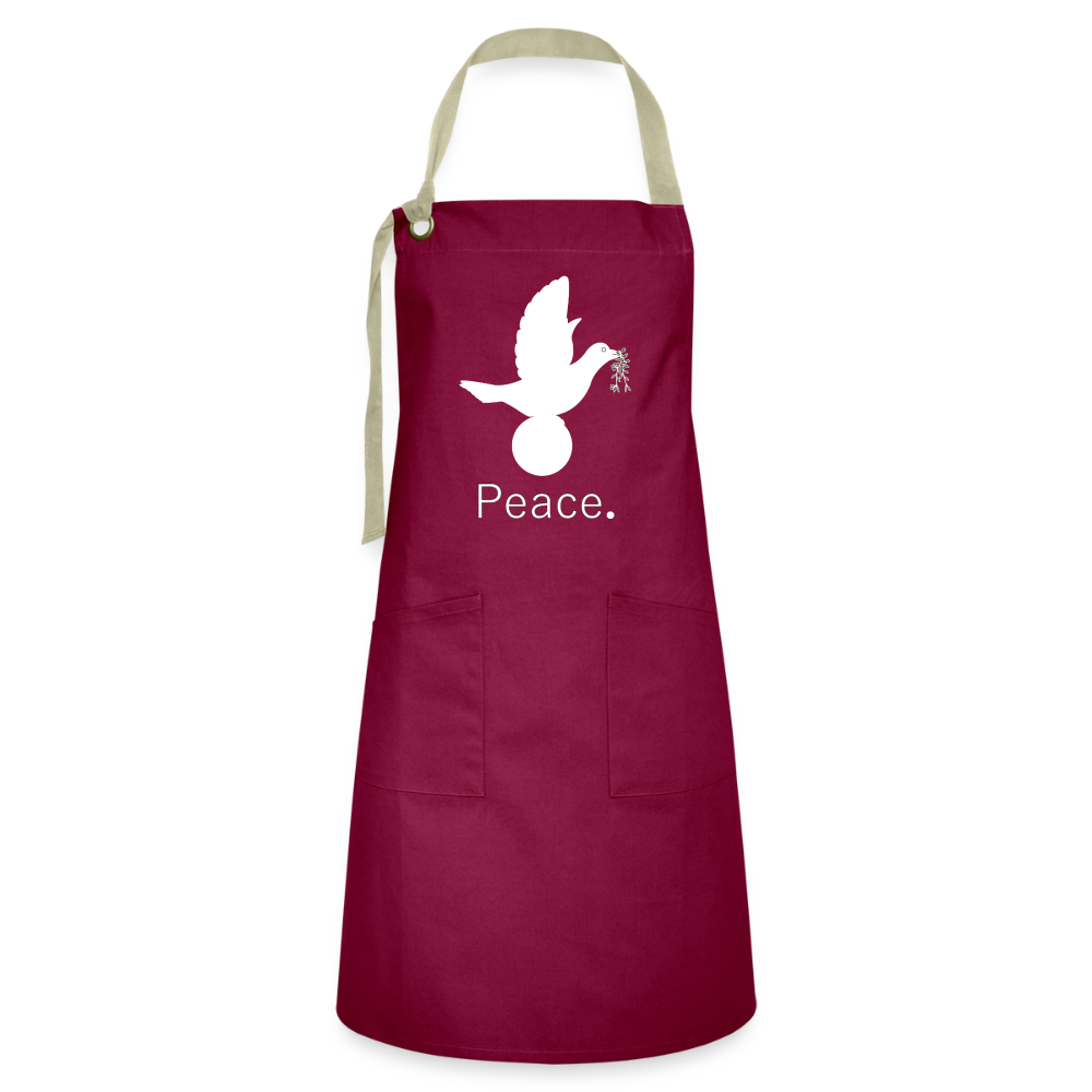 Tablier contrasté_peaceblanc - bordeaux/sable