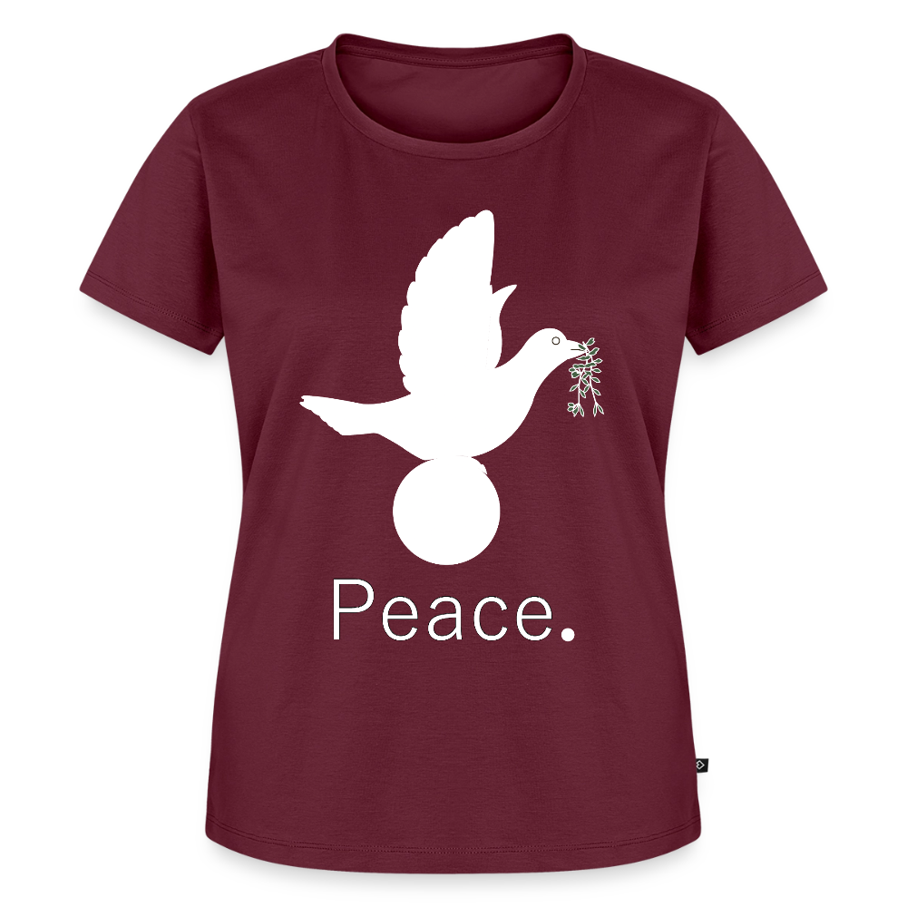 T-shirt Premium Femme_peaceblanc - bourgogne