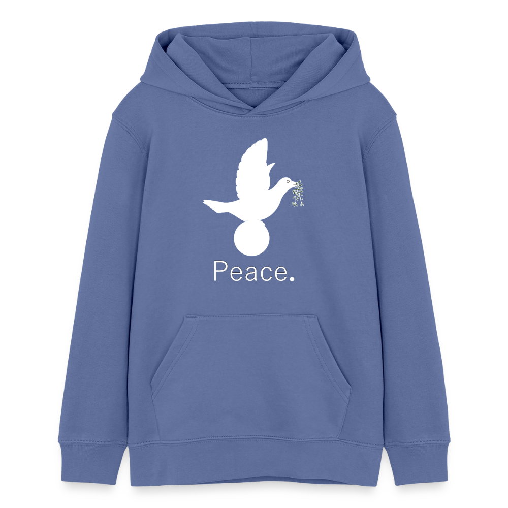 Sweat à capuche bio Mini Cruiser Stanley/Stella Ado_peaceblanc - bleu