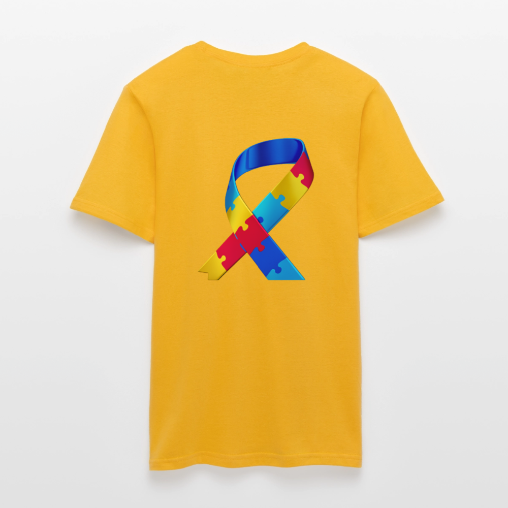 T-shirt Homme -journeemondiale trisomie 21 mars- Peace jaune - jaune