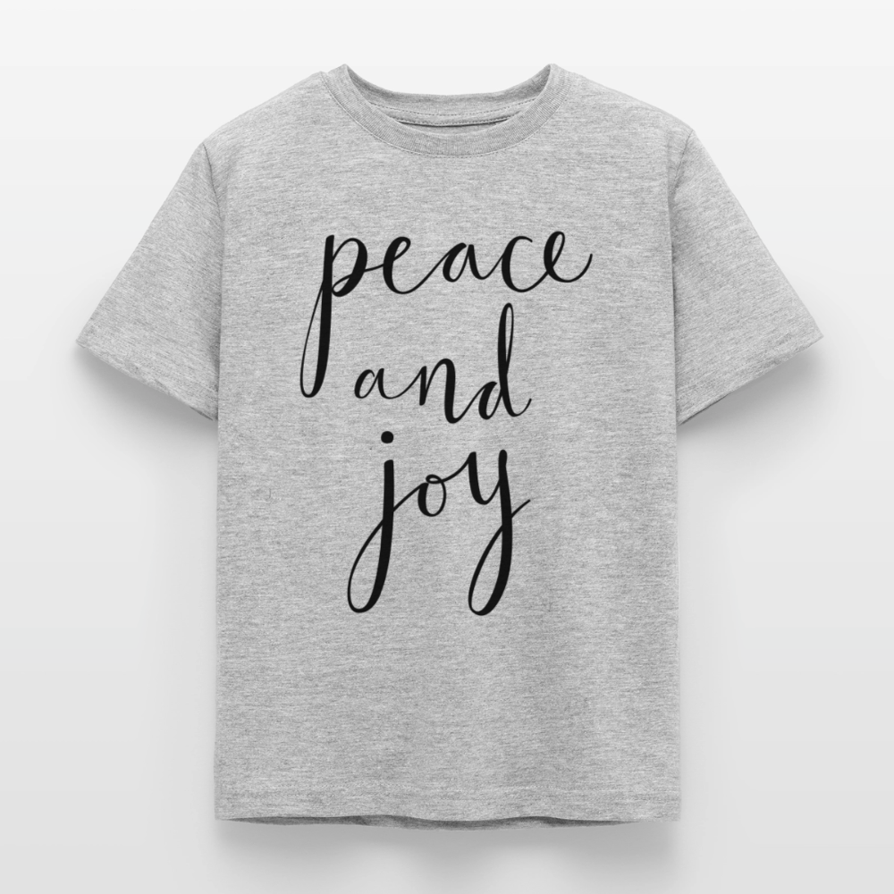 T-shirt Enfant_peaceandjoy_peace_noir - gris chiné
