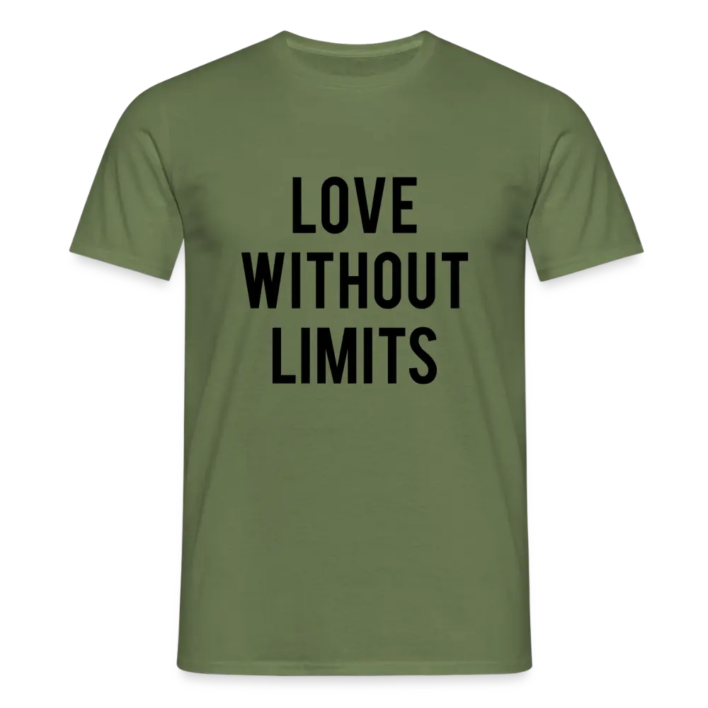 Men's T-Shirt_peace_noir - military green