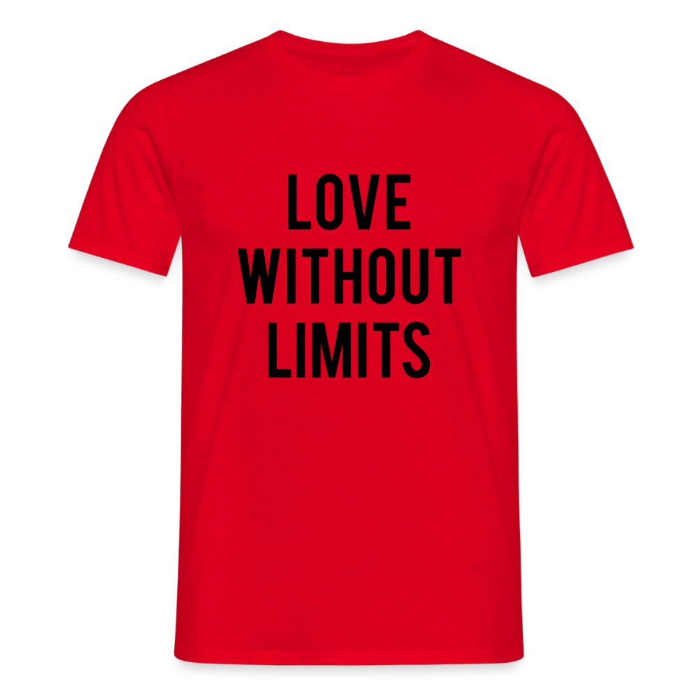 Men's T-Shirt_peace_noir - red