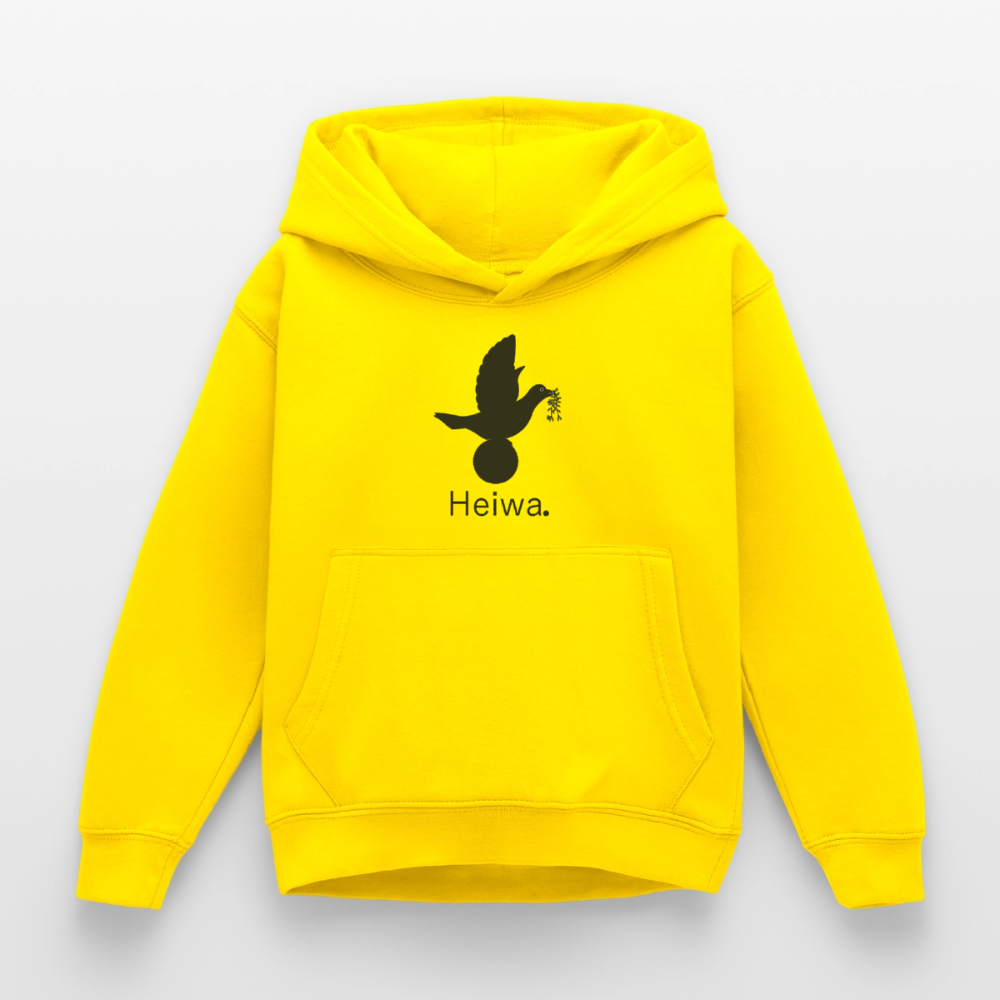 Sweat à capuche Enfant Heiwa noir - Lusoquot - jaune