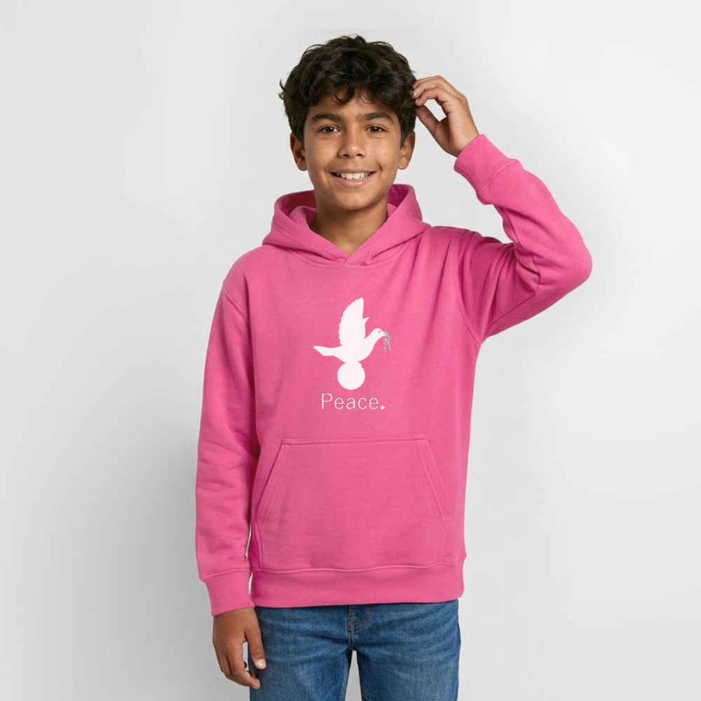 Sweat à capuche Ado_peaceblanc - rose