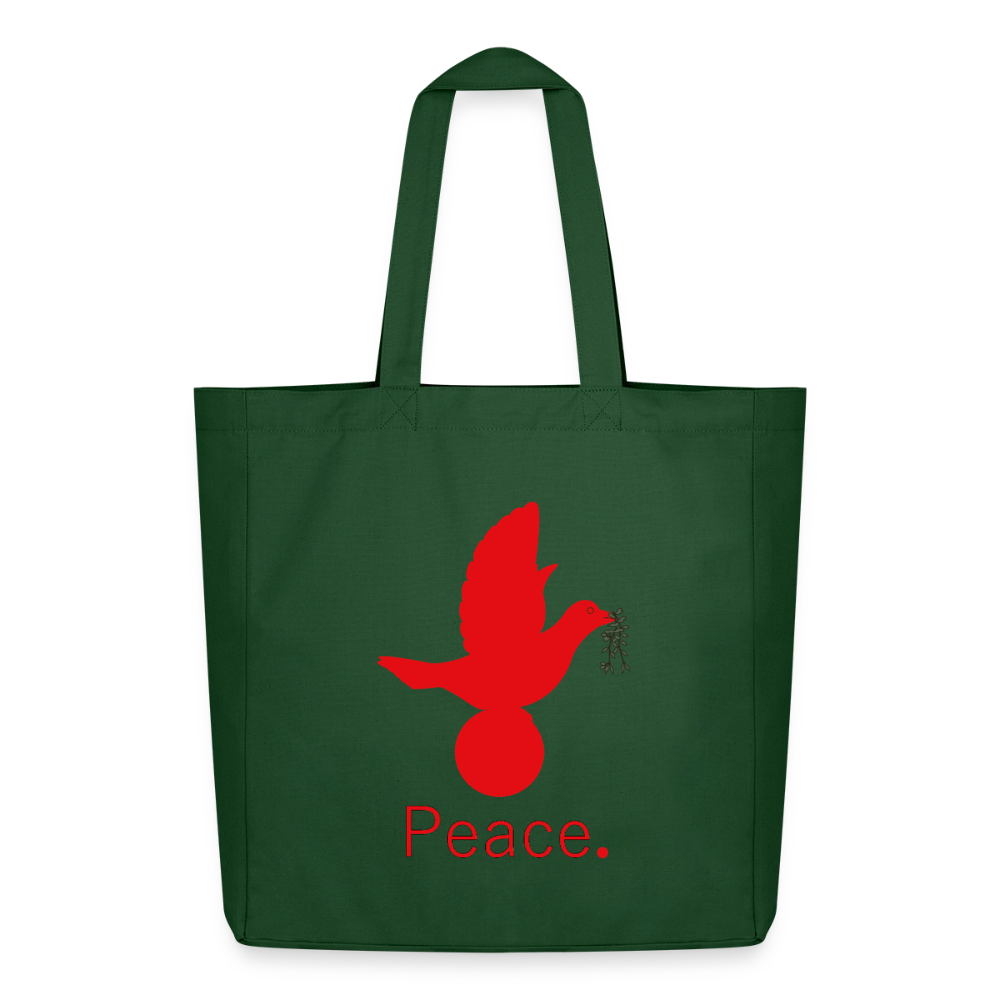 Tote bag Stanley/Stella Midweight recyclé_peacerouge_fleurlarose - vert bouteille