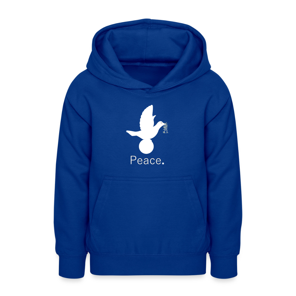 Sweat à capuche Ado_peaceblanc - bleu royal
