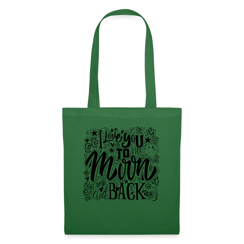 Tote Bag_peacenoir_iloveutomoonandback - vert sapin