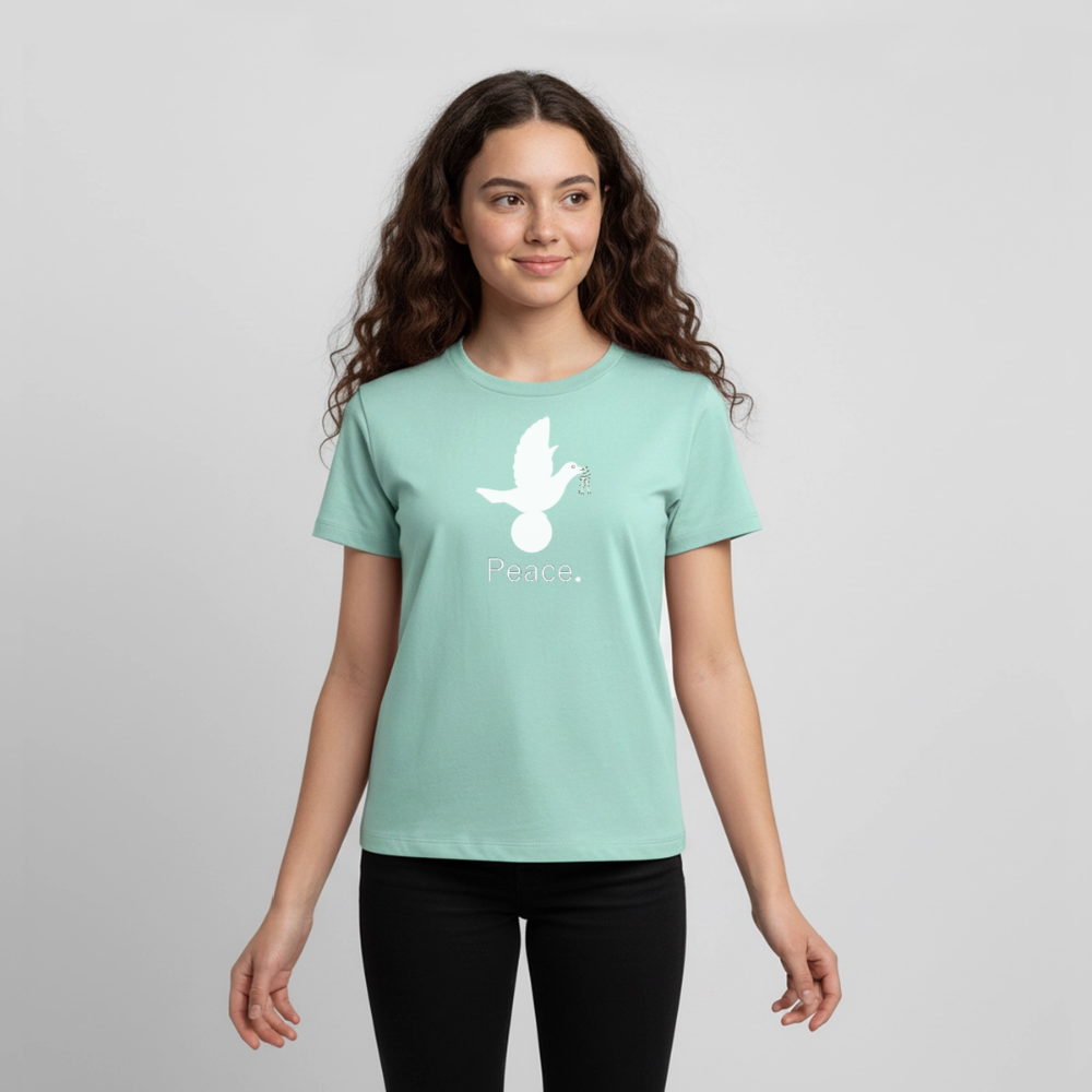 T-shirt Premium Ado Peace blanc Lusoquot - menthe 