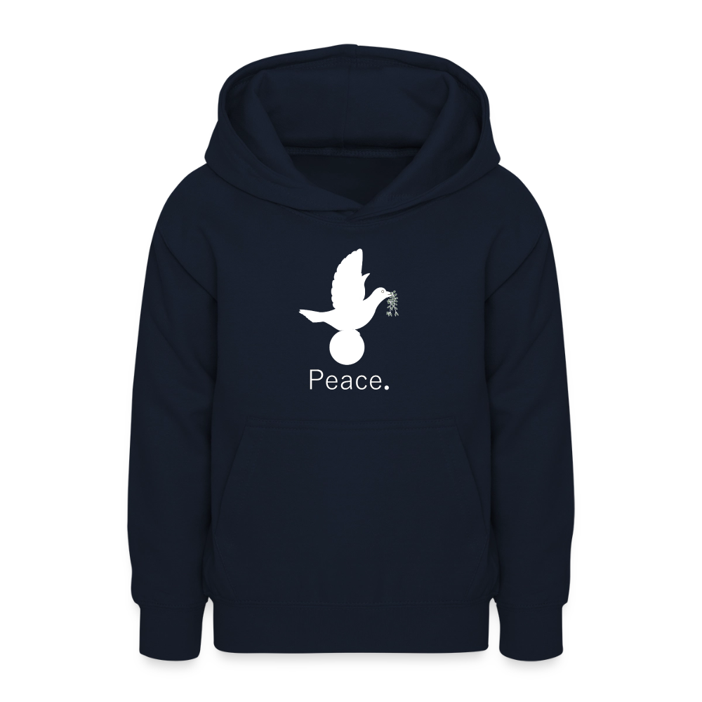 Sweat à capuche Ado_peaceblanc - marine