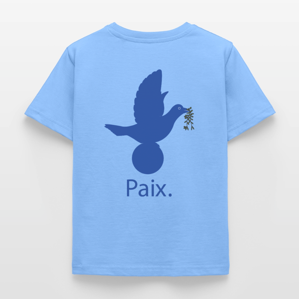 T-shirt Enfant anniversaire 3 ans  Paix bleu - Lusoquot - bleu ciel