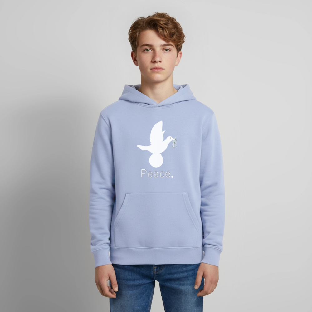 Sweat à capuche bio Mini Cruiser Stanley/Stella Ado_peaceblanc - ciel