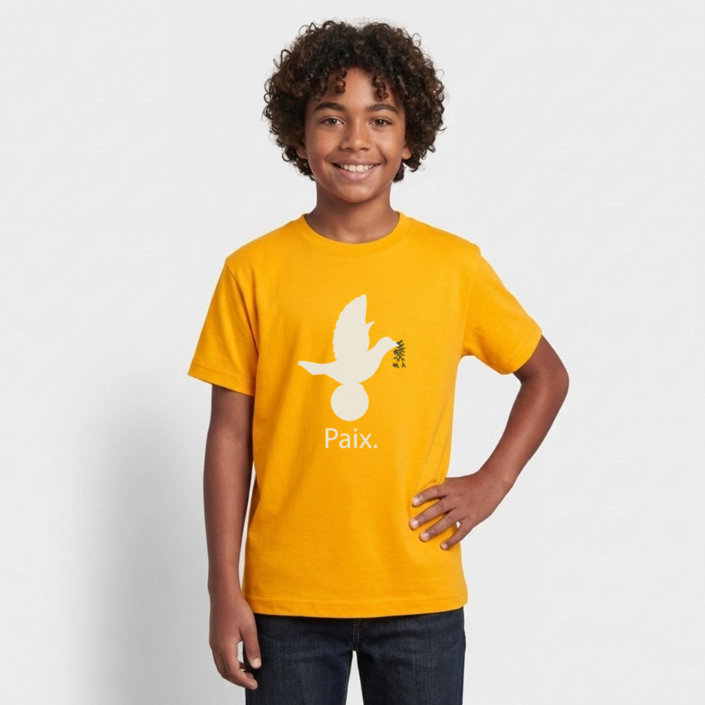 T-shirt Ado  Paix blanc - Lusoquot - or