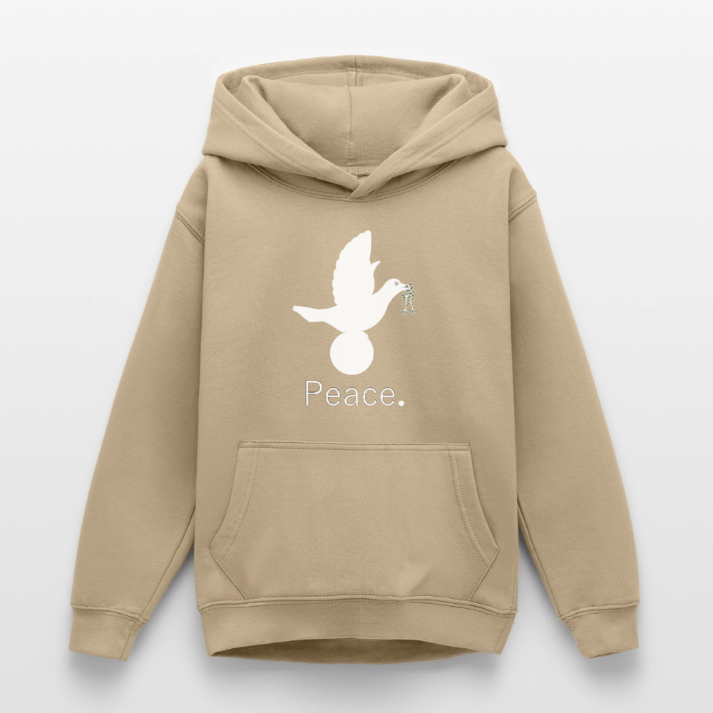 Sweat à capuche Ado_peaceblanc - jaune sable