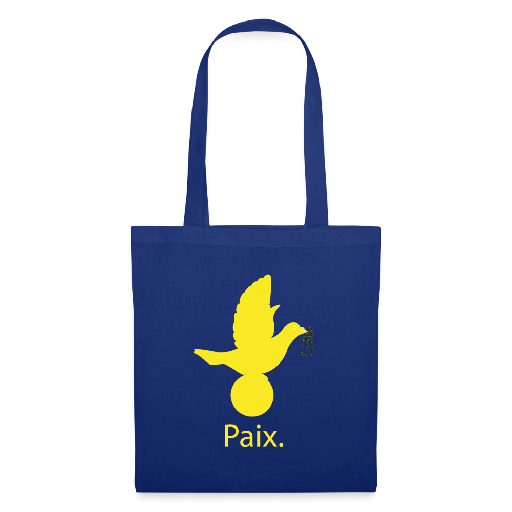 Tote Bag Paix jaune - Lusoquot - bleu royal