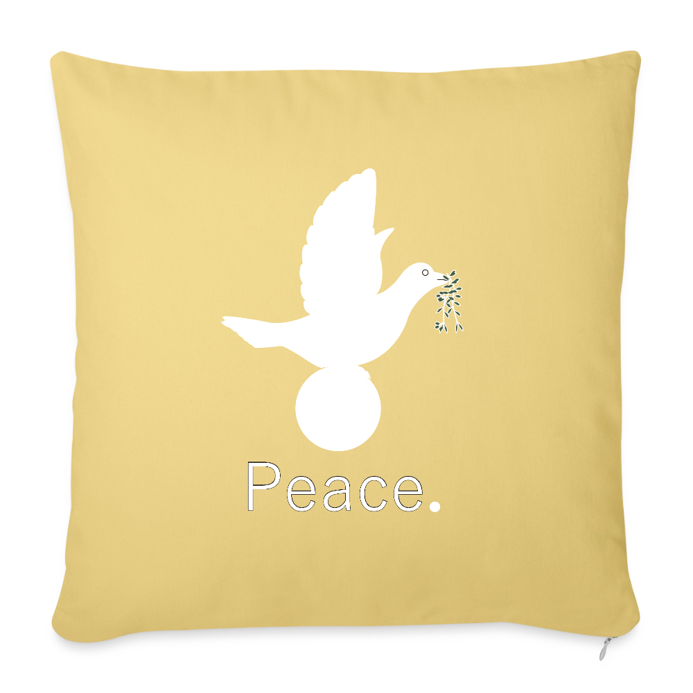 Coussin et housse de 45 x 45 cm - jaune délavé