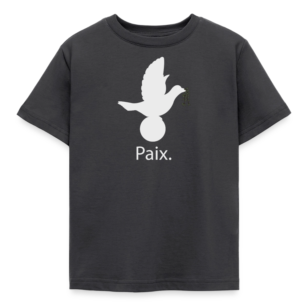 T-shirt Enfant Paix blanc - Lusoquot - charbon