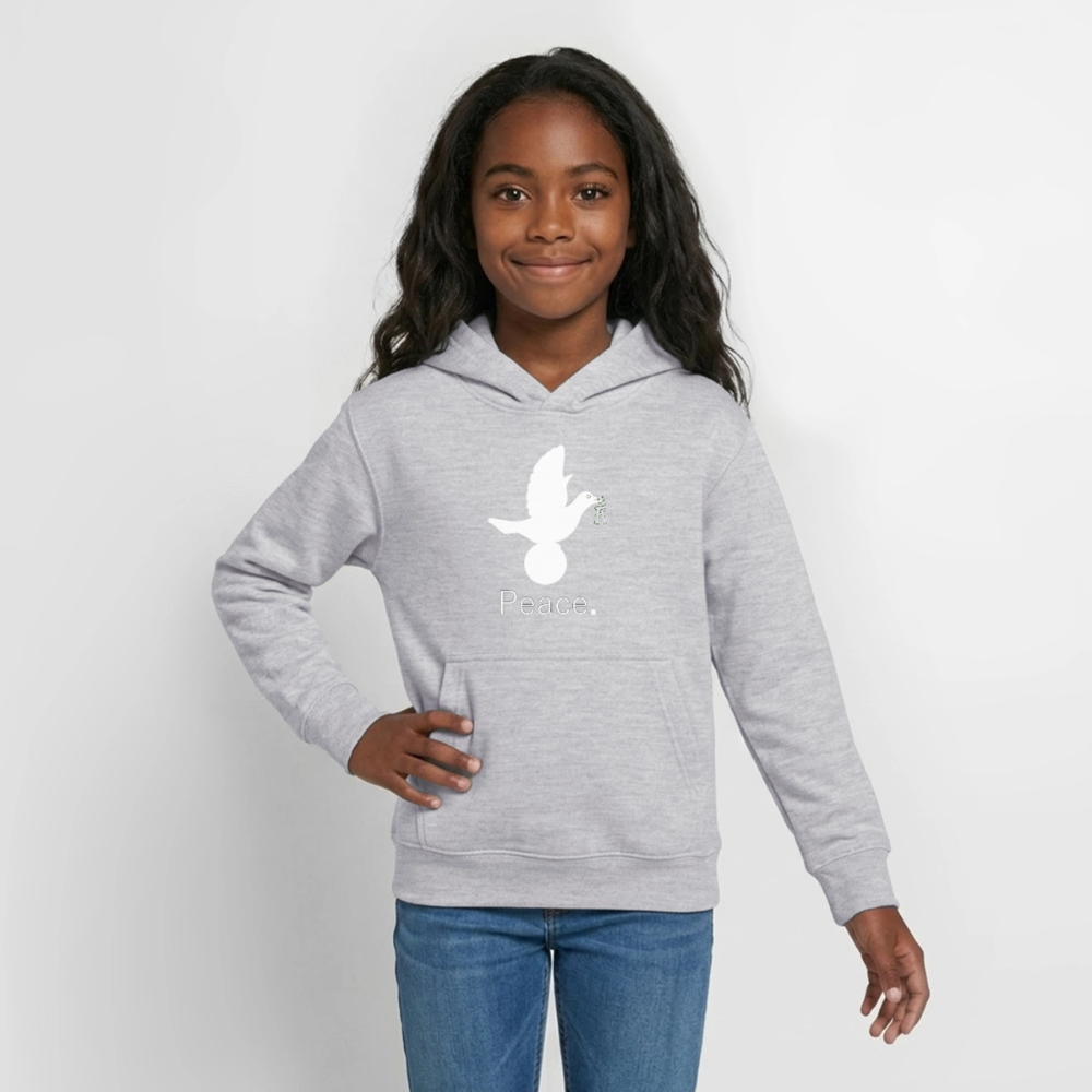 Sweat à capuche Ado_peaceblanc - gris clair chiné