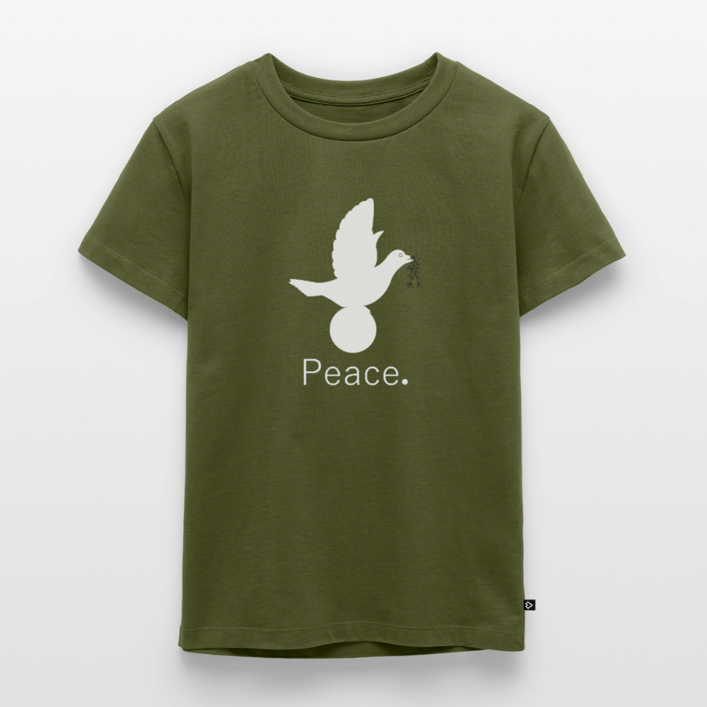 T-shirt Premium Enfant Peace blanc - Lusoquot - kaki
