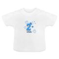 T-shirt Bébé anniversaire 2ans Paix bleu - Lusoquot - blanc