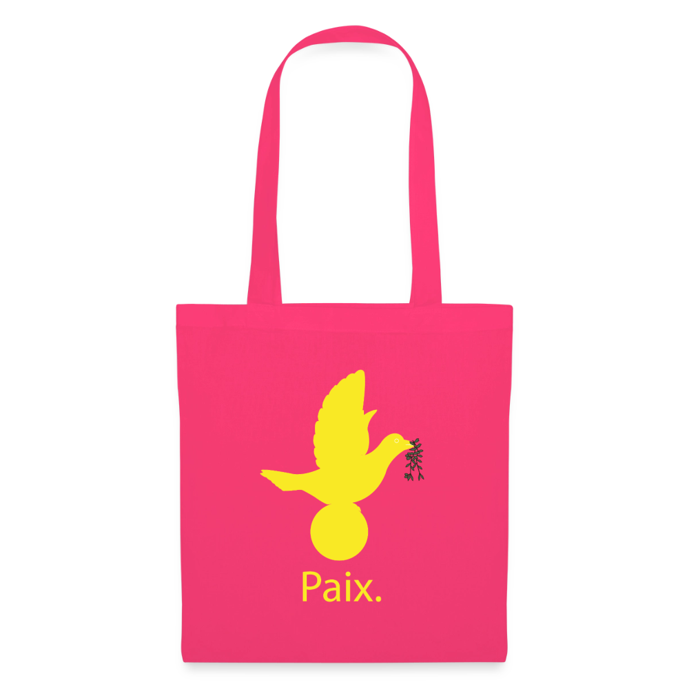 Tote Bag Paix jaune - Lusoquot - rose azalée