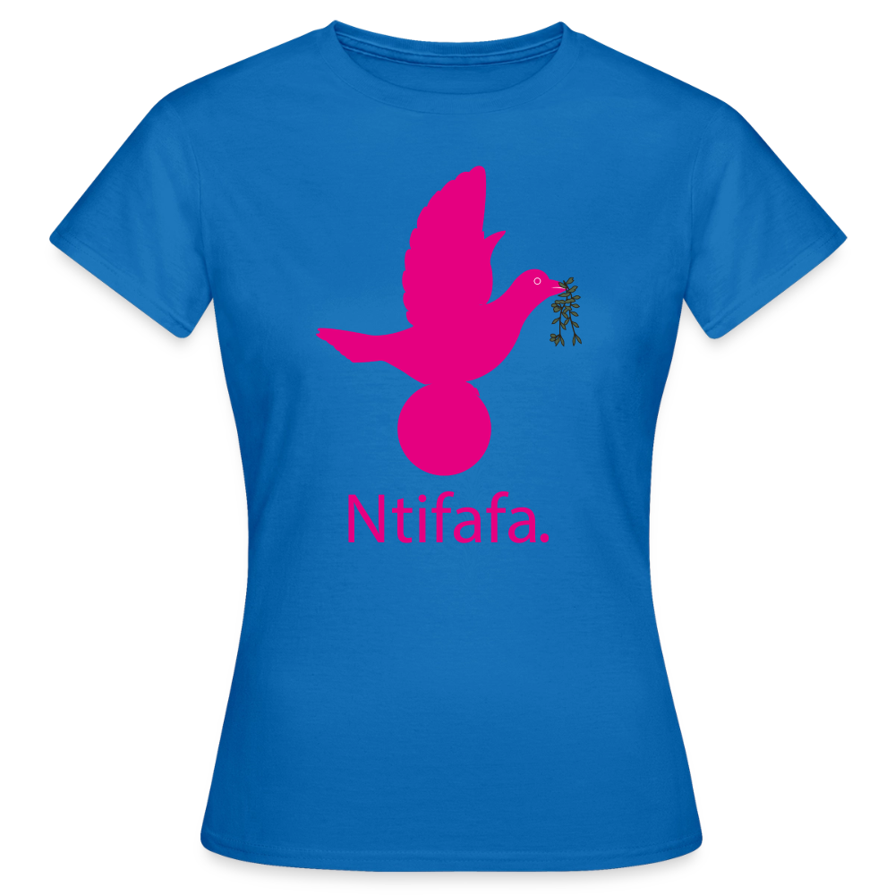 T-shirt Femme_ntifafa_rose - bleu royal
