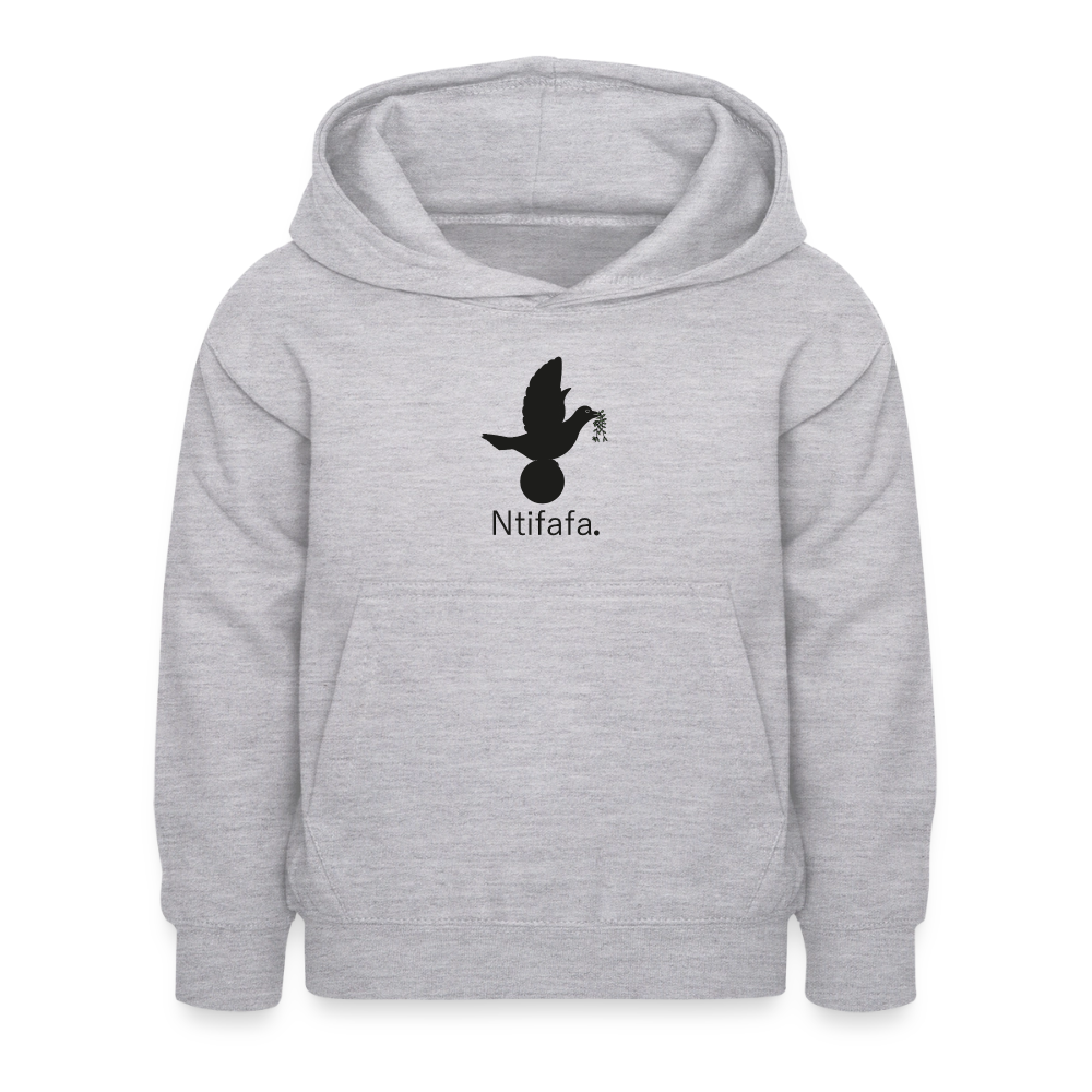 Sweat à capuche Enfant Ntifafa noir - Lusoquot - gris clair chiné