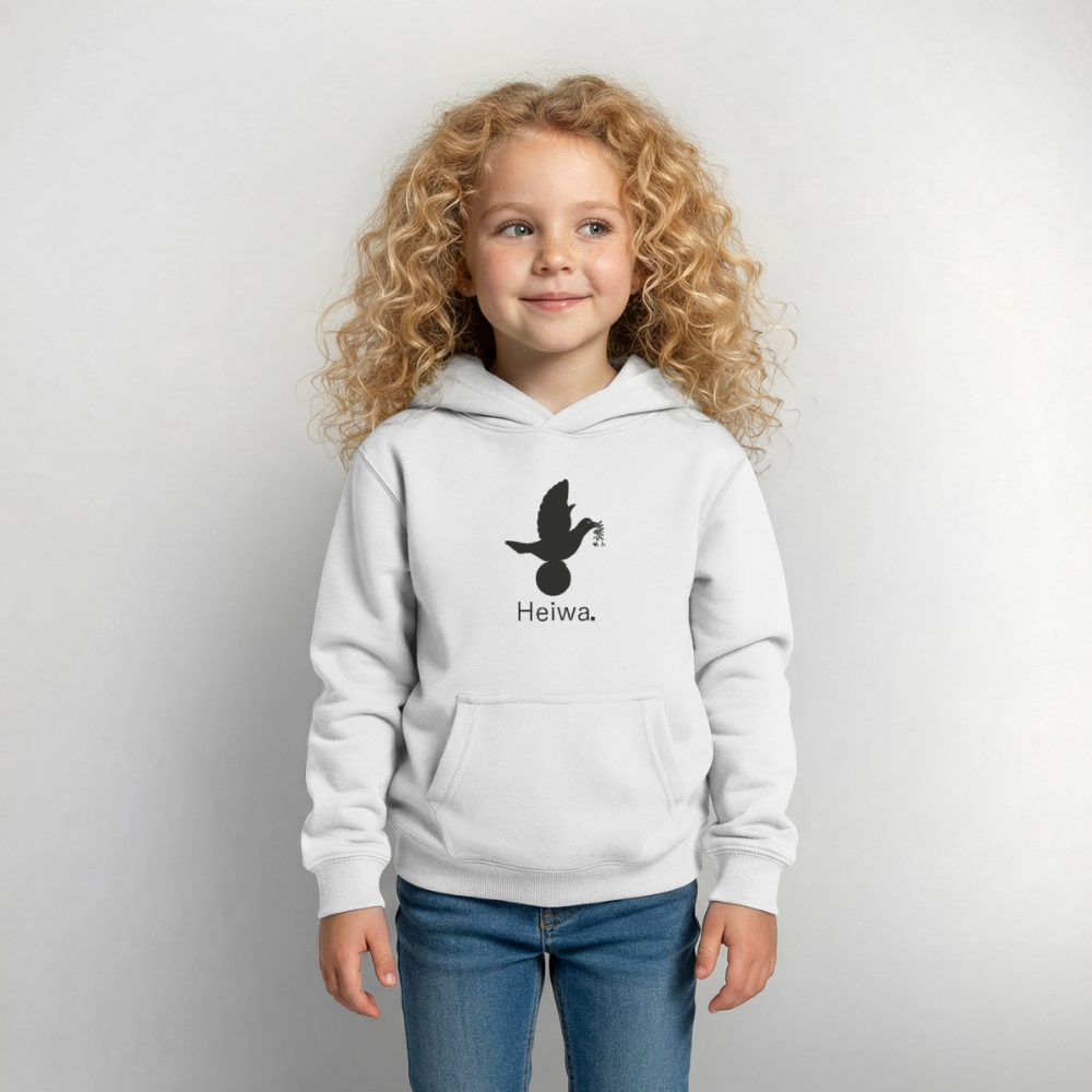 Sweat à capuche Enfant Heiwa noir - Lusoquot - blanc