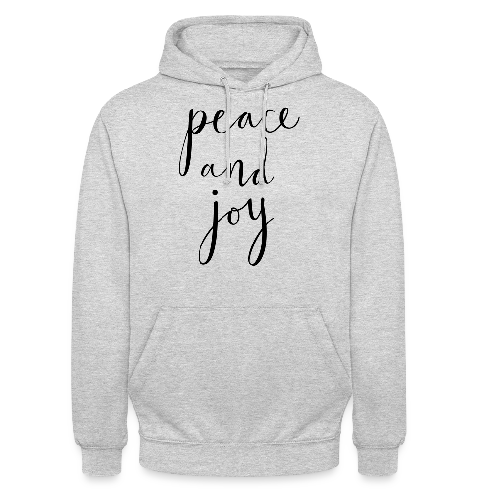 Sweat-shirt à capuche unisexe_peace_noir_peaceandjoy - gris clair chiné