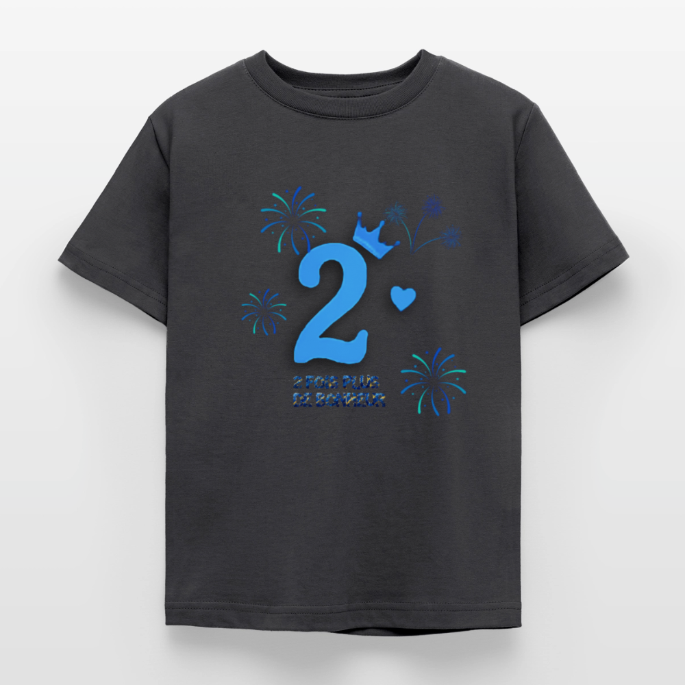 T-shirt Enfant anniversaire 2 ans Lapè bleu - Lusoquot - charbon