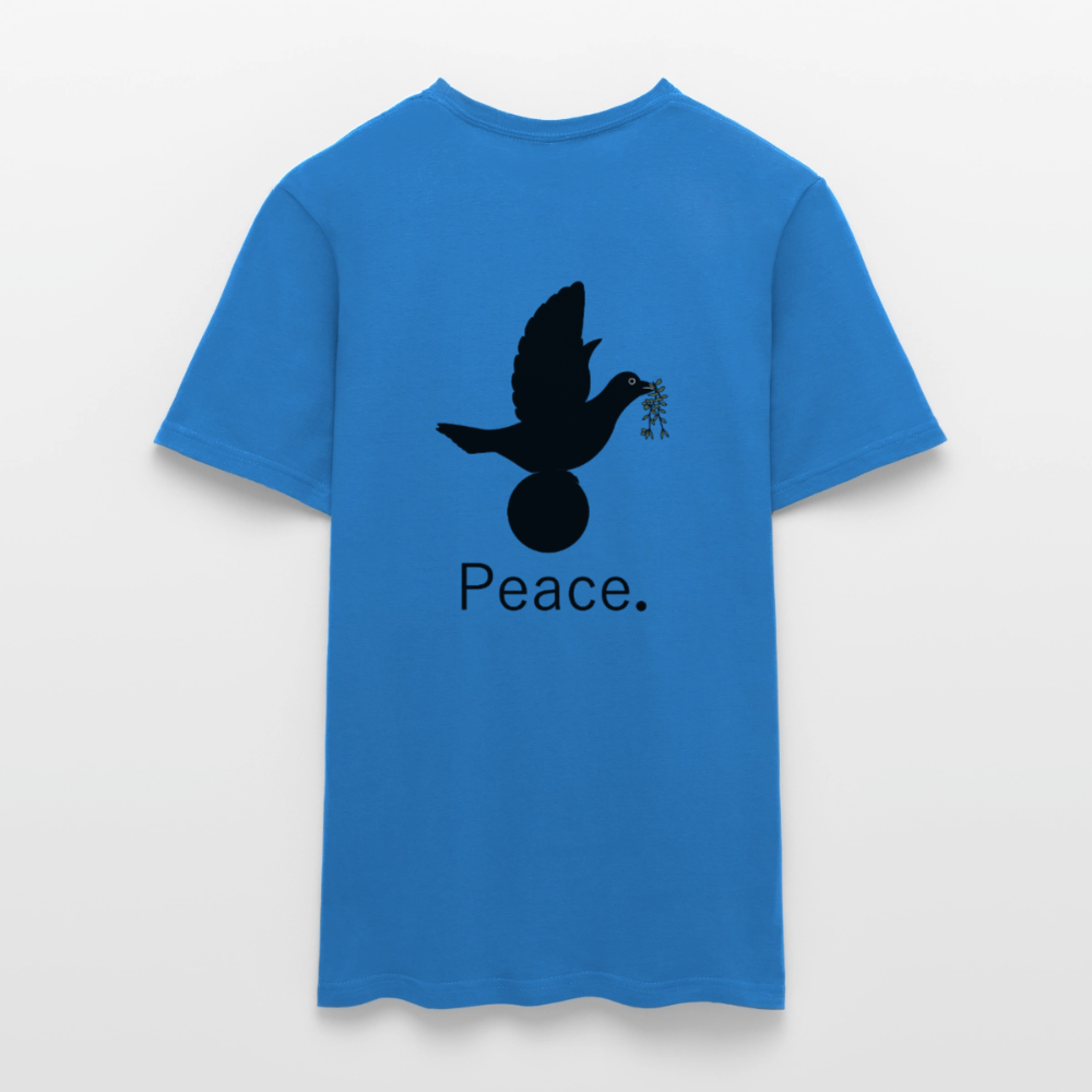 Men's T-Shirt_peace_noir - royal blue