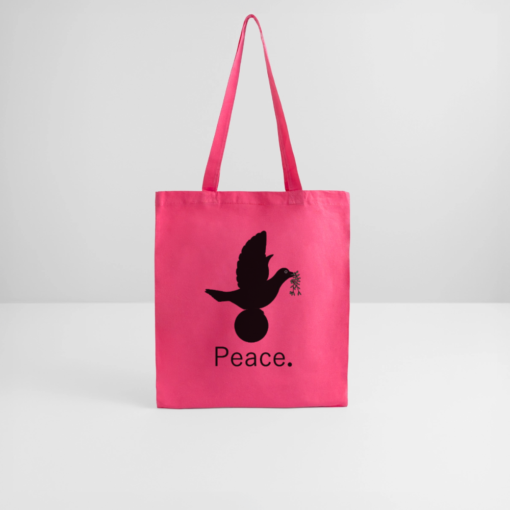 Tote Bag I love you to moon and back Peace noir - Lusoquot - rose azalée